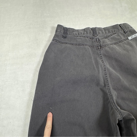 Vintage 90s Gray Women's Jeans pleated bareback 80s mom‎ jean high rise waisted - Picture 9 of 11